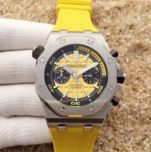 Swiss Audemars Piguet Cal.3124 Yellow Rubber Replica Watch